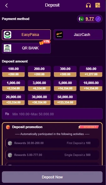 777QR Game deposit